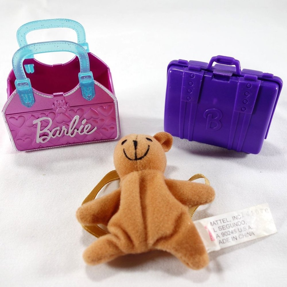 Barbie 3 Piece Lot Pet‎ Carrier Suitcase Purse Backpack Replacement Pieces